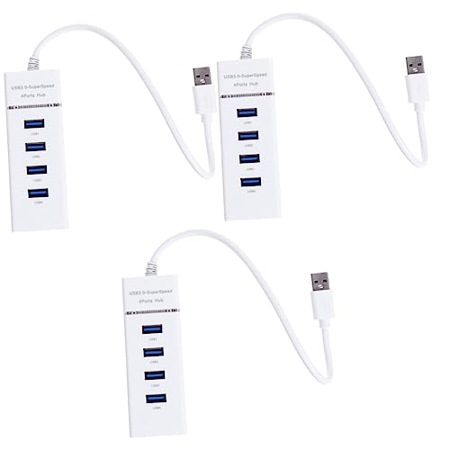 HEMOTON 3 Stück 4 Hub Flash-Laufwerk-Adapter Micro-USB-Stromanschluss Ladekabel ABS USB 3.0 Adapter abs Kabel Adapter schnelle Geschwindigkeit Spender Verlängerung Splitter Plastik Weiß HEMOTON 3 Stück 4 Hub Flash-Laufwerk-Adapter Micro-USB-Stromanschluss Ladekabel ABS USB 3.0 Adapter abs Kabel Adapter schnelle Geschwindigkeit Spender Verlängerung Splitter Plastik Weiß von HEMOTON