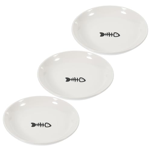 HEMOTON 3 Stück Katzenfutter und Wassernäpfe aus Keramik Rutschfester Silikonboden Flache Futterschalen für Kleine Katzen und Kätzchen Gesundes Futtererlebnis HEMOTON 3 Stück Katzenfutter und Wassernäpfe aus Keramik Rutschfester Silikonboden Flache Futterschalen für Kleine Katzen und Kätzchen Gesundes Futtererlebnis von HEMOTON