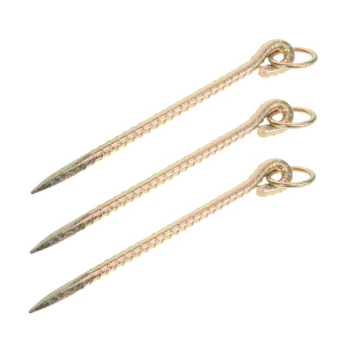 HEMOTON 3stücke Robuste Erdeinsteckanker Schwerlast Pet Tie Out Stake Für Hunde Rinder Schafe Und Ziegen Außentauglicher Spiralboden Für Camping Und Outdoor-aktivitäten von HEMOTON