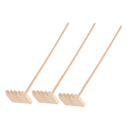 HEMOTON 3 Teiliges Sandzeichenwerkzeug Heimdekoration Sandmalerei Rechen Meditations Zen Werkzeuge Meditations Sandwerkzeuge Mikrolandschaftsdekor Mini Gartenrechen von HEMOTON