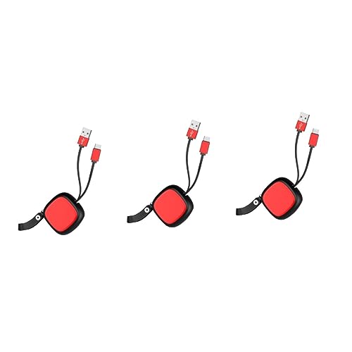 HEMOTON 3St Ladekabel einziehbares Typ-C-Kabel USB-USB-Kabel USB-c-Kabel schnell Aufladen USB-Datenkabel Typ-C-Datenkabel teleskopisch Telefonleitung Telefonkabel Datenleitung von HEMOTON
