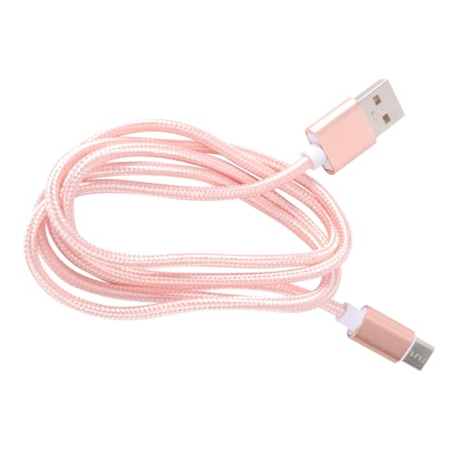 HEMOTON 3stücke Magnetisches USB Ladekabel Nylon Geflochten Schnellladung Mit -anzeige Für Smartphones Und Tablets Kompatibel Mit Ios Und USB Unterwegs Roségold von HEMOTON