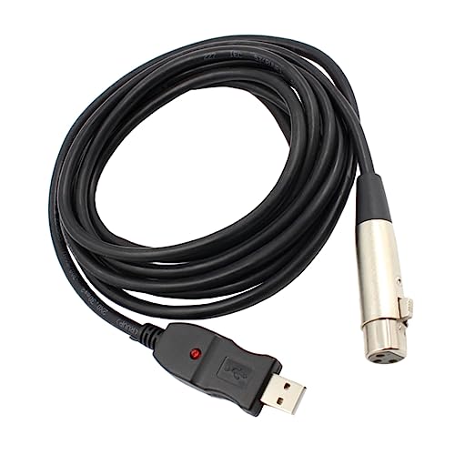 HEMOTON 3m Usb Xlr Mikrofonkonverter Adapterkabel Verbindungskonverter Für Mikrofonaufnahmen Und Computeraufnahmen Ohne Treiberinstallation von HEMOTON