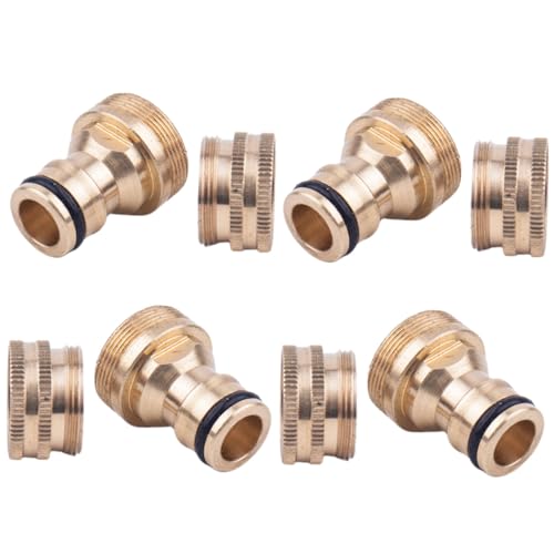HEMOTON 4 Sätze Messing Wasserhahn Adapter Robust und Langlebig Kompatibel mit Gartenschläuchen Innen Außengewinde für Gartenbewässerung und Autowäsche HEMOTON 4 Sätze Messing Wasserhahn Adapter Robust und Langlebig Kompatibel mit Gartenschläuchen Innen Außengewinde für Gartenbewässerung und Autowäsche von HEMOTON