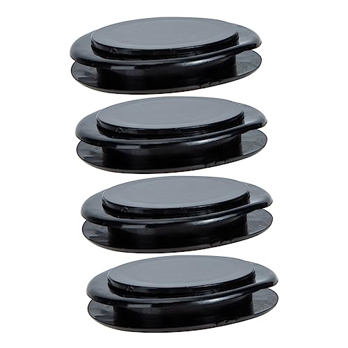 HEMOTON 4 Sätze Sonnenschirmloch Ringe Transparent Schwarz Hitzebeständig Abriebfest Outdoor Tischschirm Lochabdeckungen für Garten Terrasse Fixierhilfe gegen Wind für Sonnenschirme von HEMOTON