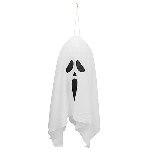 HEMOTON 4 Stück Halloween LED Geisterlicht Hängende Gruseldeko Für Outdoor Garten Party Dauerbeleuchtet von HEMOTON