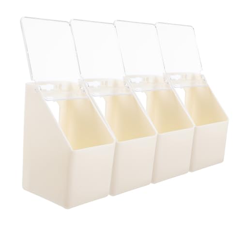 HEMOTON 4 Stück Teiliges Tauben Futtersystem Hängend mit Großem Fassungsvermögen Robuster Futter und Wasserspender Multifunktionale Futterbox aus Langlebigem Material für Vogelkäfig und von HEMOTON