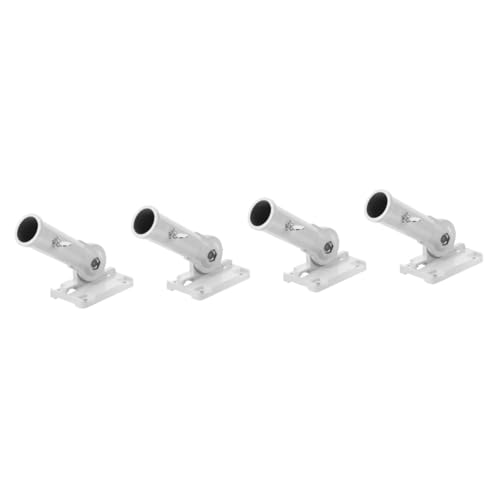HEMOTON 4 Stück Verstellbare Fahnenmast Halterung Aluminiumlegierung Wandmontage für Garten und Werbefahnen Robust und Langlebig für Festtagsdekorationen und Partys von HEMOTON