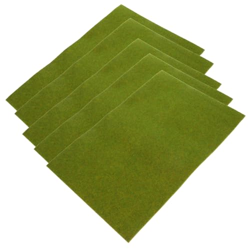HEMOTON 5 Stück Mit Nylon beflocktes Gras künstlich Außenmatten für die Terrasse Fake Gras Pad Terrasse DIY Rasen kunstgras Artificial Grass robuste Rasenmatte gefälschte Grasmatte Plastik von HEMOTON