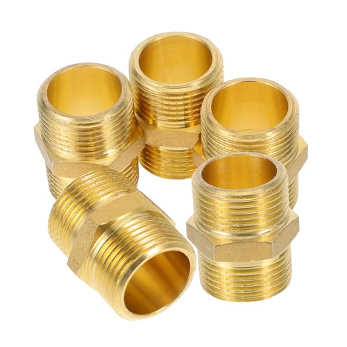HEMOTON 5 Stück Teiliges Messing Rohrverbinder Gerade Kupfer Schlauchadapter für Gartenbewässerung und Haushaltsinstallationen Hochdruckbeständig Schnelle Installation Vielseitig HEMOTON 5 Stück Teiliges Messing Rohrverbinder Gerade Kupfer Schlauchadapter für Gartenbewässerung und Haushaltsinstallationen Hochdruckbeständig Schnelle Installation Vielseitig von HEMOTON