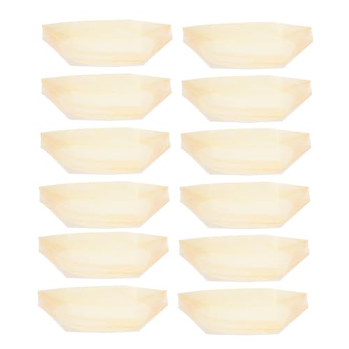 HEMOTON 50 Stück Lunchbox in Form Eines Sushi-Bootes Tablett Wurstwarenboote Form Sushi-kit Platte Restaurant Groß Sushi -Teller Bootsgerichte Sushi Serviertablett Boot Boote Beige Holz von HEMOTON