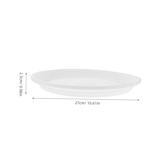 HEMOTON 6 Stück Blumentopf Tablett Blumentopfbasis aus Kunststoff Pflanzer Wasserschale Untersetzer für Blumentöpfe Untersetzer für Topfpflanzen Topfpflanzenschalen Weiß von HEMOTON