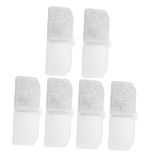 HEMOTON 6 Stück Ersatzfilter für Katzenbrunnen Langlebige Aktivkohlefilter für Haustier Trinkbrunnen Einfache Installation Verbessert Wassergeschmack Sorgt für Sauberes Wasser von HEMOTON