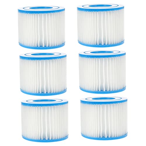 HEMOTON 6 Stück Pool Filter Vi für Filterpumpen Ersetzt Spa Filterkartusche für Sauberes Wasser und Einfache von HEMOTON