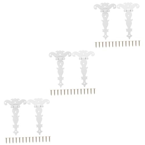 HEMOTON 6 Stk T-förmige Tür scharnier Pendeltürscharnier dekorative Scharniere Torscharniere schwere Ausführung Torscharniere für Holzzäune Heavy Duty Zinklegierung Zubehör Türangel Eisen von HEMOTON