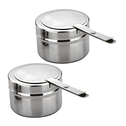 HEMOTON 8 Stck Kleine Brenndosen mit Deckel Hitzebeständige Spiritusbehälter für Chafing Dish und Buffet Kompakte Brennstoffboxen für Fondue und Grillpartys Langlebige Brennstoffhalter von HEMOTON