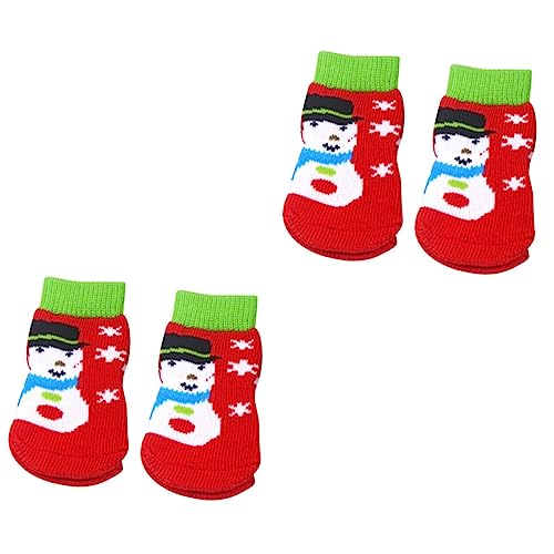 HEMOTON 8 Stck. Teiliges Weihnachts Haustier Socken aus Baumwolle mit Rutschfester Sohle Warme Schmutzabweisende Pfotenschutzsocken für Hunde und Katzen im Winter HEMOTON 8 Stck. Teiliges Weihnachts Haustier Socken aus Baumwolle mit Rutschfester Sohle Warme Schmutzabweisende Pfotenschutzsocken für Hunde und Katzen im Winter von HEMOTON