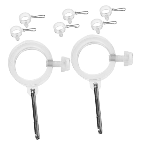 HEMOTON 8 Stück Flaggenbefestigungsschnalle Fahnenmast Flaggenring Flaggenhalterschnallen Fahnenmastringe Fahnenmastringclip Praktische Flaggenhalter Clips Für Flaggen von HEMOTON