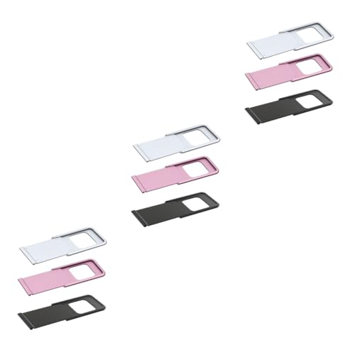 HEMOTON 9 STK Kamera-datenschutzaufkleber Computer-Kamera-Abdeckung Led-Tablet Webcam-folienabdeckung Webcam-Verschluss Webcam-Blocker Computer-Tablet D1 Notizbuch Aluminiumlegierung Eben von HEMOTON