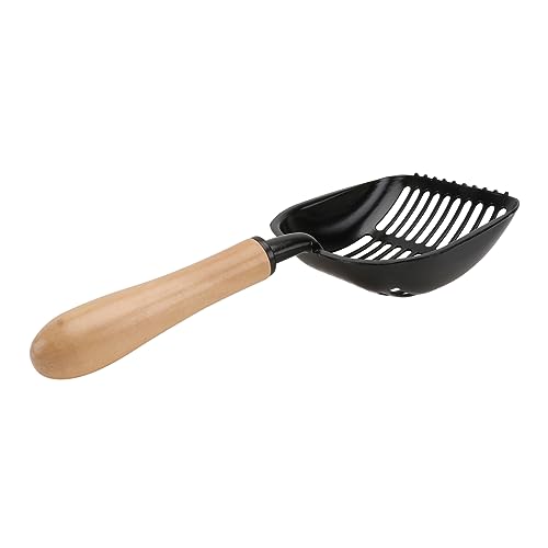 HEMOTON Aluminium Katzenstreuschaufel mit Holzgriff Robuste Verschleißfeste Katzentoilette Schaufel Leichtes Langlebiges Design Öffnung für Einfache Geeignet für Kleine bis Große Katzen HEMOTON Aluminium Katzenstreuschaufel mit Holzgriff Robuste Verschleißfeste Katzentoilette Schaufel Leichtes Langlebiges Design Öffnung für Einfache Geeignet für Kleine bis Große Katzen von HEMOTON