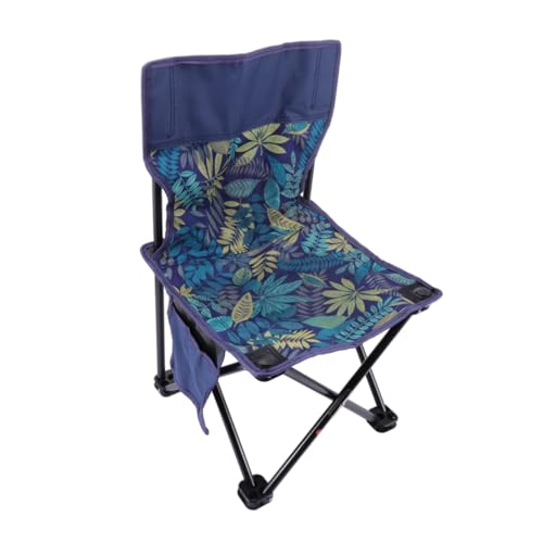 HEMOTON Angelstuhl Außenstuhl Klappstuhl Strandstuhl Klein Erwachsene Campingstuhl Tragbare Hocker Im Freien Stühle Aufklappen Tragbarer Klapphocker Faltbar Kissen Angelsitz Legierung von HEMOTON