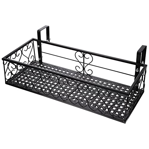 HEMOTON Balkon Blumentopf Halter Geländer Regal Schwimm Regale Blumentopf Stehen Rack Deck Anlage Halterung Blumentopf Geländer Körbe Wand Lagerung Regale für Garten Indoor Outdoor Bad von HEMOTON