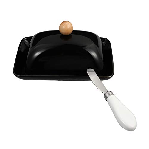 HEMOTON 1stück Keramische Butterdose Mit Deckel Multifunktionale Butterbox Für Praktische Lagerung Von Butter Und Käse Elegantes Design Spülmaschinenfest Für Täglichen Gebrauch von HEMOTON