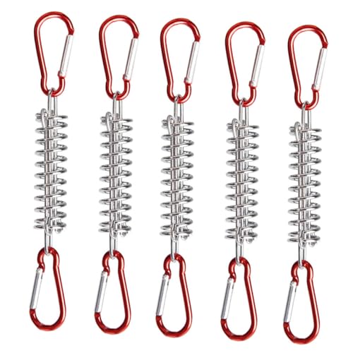 HEMOTON Camping Zelt Spannriemen Stahl Federhaken mit Windfesten Abspannseilen und Karabinern Elastisch Robust Winddämpfend für Outdoor Zelte und Pavillons HEMOTON Camping Zelt Spannriemen Stahl Federhaken mit Windfesten Abspannseilen und Karabinern Elastisch Robust Winddämpfend für Outdoor Zelte und Pavillons von HEMOTON
