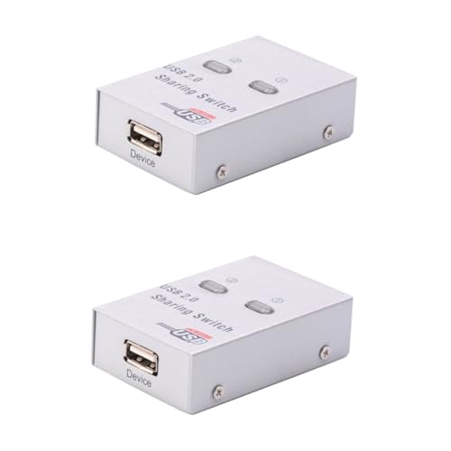 HEMOTON Computerdrucker 2St drucker automatischer Sharer teilen Computer-Sharer USB Teiler Wähler Umschalter USB-Drucker von HEMOTON