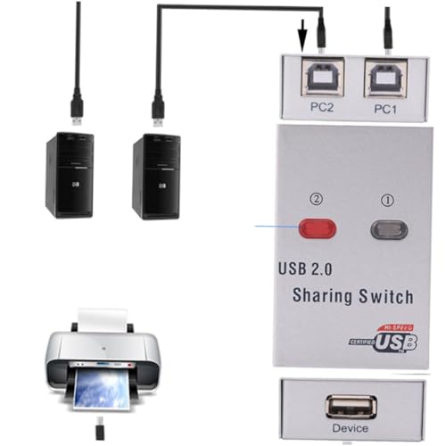 HEMOTON Automatischer USB für Drucker-Sharing-Scanner 2-in-1-gerät Computer-Sharer von HEMOTON