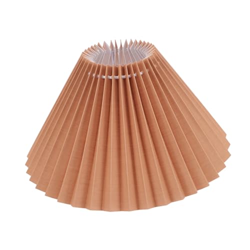 HEMOTON Deckenlampenschirm Aus Stoff Plissierter Lampenschirm Geeignet Für Deckenleuchte Und Tischlampe Modernes Design Für Wohnzimmer Schlafzimmer Und Hotels 24cm in Khaki von HEMOTON