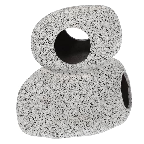 HEMOTON Delikate Verschleißfeste Aquarium deko Fischhöhle als Versteck für Garnelen und Fische Naturnahe Felsentunnel Kompakte Fischversteck höhle für Süßwasser aquarien von HEMOTON