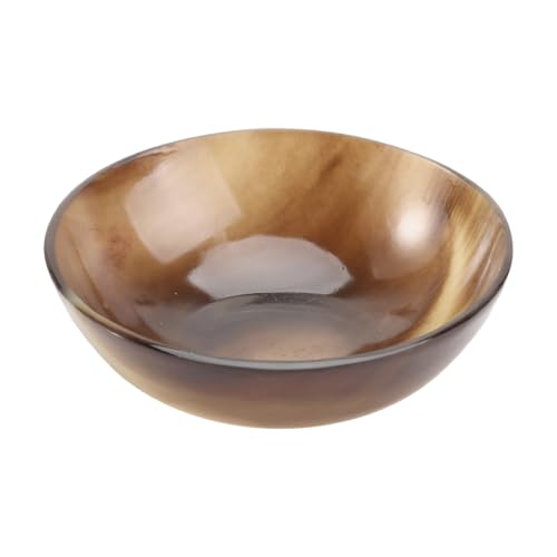 Natürliche Ochsenhornschale - Mini Servierschüssel Für Soßen, Dips Und Snacks, Kompakte Schale in Kaffee-Farbe Für Charcuterie Boards Und Sushi Natürliche Ochsenhornschale - Mini Servierschüssel Für Soßen, Dips Und Snacks, Kompakte Schale in Kaffee-Farbe Für Charcuterie Boards Und Sushi von HEMOTON