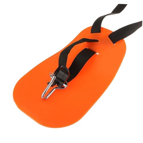 HEMOTON Doppelter Trimmer schultergurt Gepolstert Verstellbar mit Taillengurt Komfortabel Langlebig für Freischneider Rasenmäher Gartenarbeit in Orange von HEMOTON