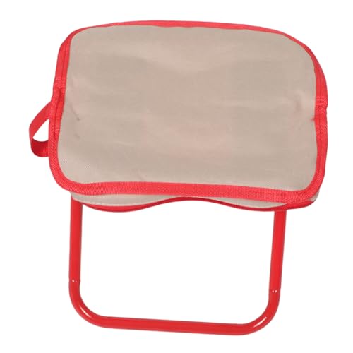 HEMOTON Faltbarer Campingstuhl Klein Robuster Angelhocker Tragbarer Outdoor Klapphocker mit Integriertem Aufbewahrungsfach Leicht und Kompakt für Wandern Picknick Strand und Reisen von HEMOTON