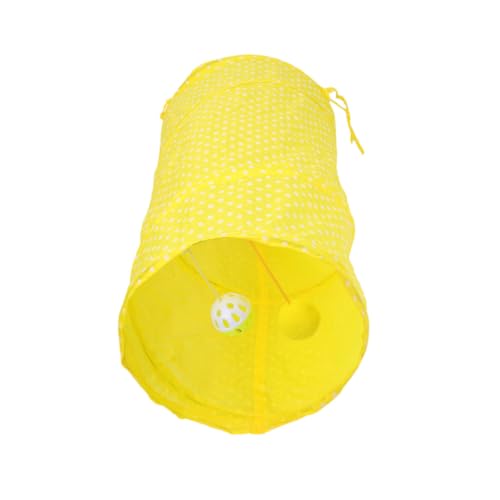 HEMOTON Faltbarer Katzentunnel aus Strapazierfähigem Nylon Interaktives für Katzen mit Rascheleffekt für Indoor Spiel und Kreative Beschäftigung Gelb HEMOTON Faltbarer Katzentunnel aus Strapazierfähigem Nylon Interaktives für Katzen mit Rascheleffekt für Indoor Spiel und Kreative Beschäftigung Gelb von HEMOTON