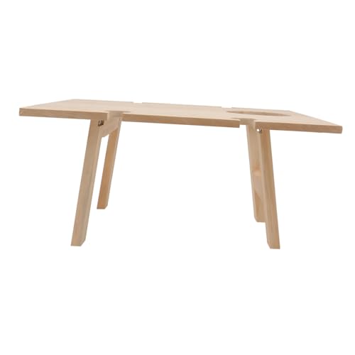 HEMOTON Holztisch Für Outdoor Picknick Mit Halter Tragbarer Weintisch Klappbar Für Camping Strand Park von HEMOTON