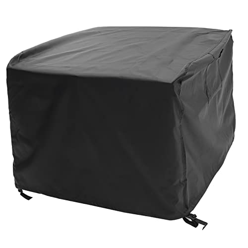 HEMOTON Grillhochhaube Im Freien Groß Schutz Grills Für Schwer Grillabdeckung Bezug Aus Oxford-Stoff Feuertischabdeckung Grillofen Abdeckung 600d Wasserdichtes Oxford-gewebe Schwarz von HEMOTON