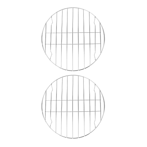 HEMOTON Grillrost aus 304 Edelstahl, rund, 28 cm, 2 Stück von HEMOTON