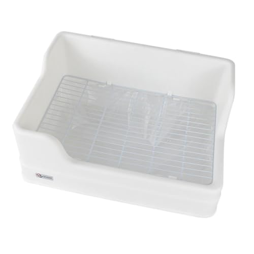 HEMOTON Große Kaninchentoilette mit Design Separater Abwaschbarer Toilettentrainer für Hasen Meerschweinchen Hamster und Kleintiere Geruchsfrei und Luftzirkulierend für Hygienische von HEMOTON
