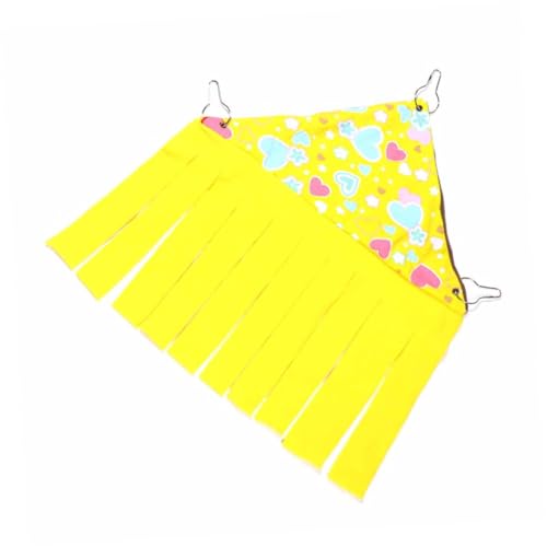 HEMOTON Hängematte für Haustiere Bequeme Baumwolle Weiche und Atmungsaktive Schlafgelegenheit für Papageien und Katzen Kaffee Gelb für Entspannte von HEMOTON