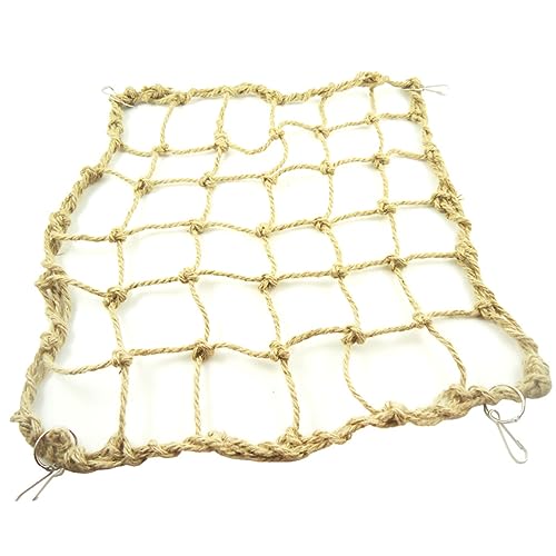 HEMOTON Hängendes Kletternetz für Vögel Großes Papageien aus Sicherem Material mit Haken für Nymphensittiche Wellensittiche und Kleine Vögel Fördert Balance und Koordination von HEMOTON