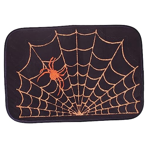HEMOTON Halloween Türmatte rutschfest Spider Floor Mat mit Gruseligem Spinnennetz Flauschiger Badematte für Badezimmer und Eingang Sicherer Rutsch Bodenbelag für Halloween Deko HEMOTON Halloween Türmatte rutschfest Spider Floor Mat mit Gruseligem Spinnennetz Flauschiger Badematte für Badezimmer und Eingang Sicherer Rutsch Bodenbelag für Halloween Deko von HEMOTON