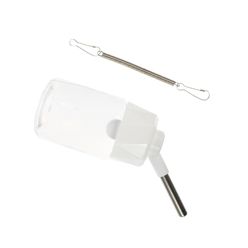 HEMOTON Hamster Wasserspender aus Kunststoff Auslaufsicherer Trinkflasche mit Edelstahl Nippel Hängender Automatischer Wasserspender für Hamster Meerschweinchen und Kleine Haustiere von HEMOTON