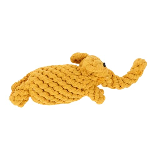 HEMOTON Handgefertigtes Hundespielzeug aus Strapazierfähigem Baumwollseil Elefantenform Kauspielzeug für Welpen und Hunde um Zähne zu Reinigen bei Langeweile und Zahnpflege Geeignet von HEMOTON