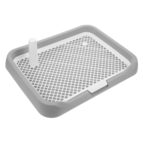 HEMOTON Hundetoilette für Kleine Hunde Multifunktionales Hundepotty Tablett aus Robustem als Urinal Urin und Kotbehälter für Welpen Rutschfestes Design für Sauberes Training Innenräumen von HEMOTON