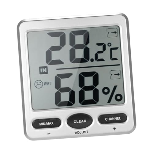 HEMOTON Kabelloser LCD Hygrothermograph mit Großem Display Temperatur Feuchtigkeitsmesser für Innenräume Fernsensor kompatibilität Max speicher Reichweite ohne Batterie HEMOTON Kabelloser LCD Hygrothermograph mit Großem Display Temperatur Feuchtigkeitsmesser für Innenräume Fernsensor kompatibilität Max speicher Reichweite ohne Batterie von HEMOTON