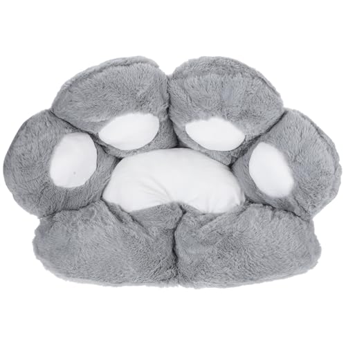 HEMOTON Katze Pfote Kissen Kissen Katze Klaue Sitz Kissen Nette Sitzkissen Plüsch Sofa Kissen Faul Sofa Sitzkissen für Büro Stuhl Boden (Grau) von HEMOTON