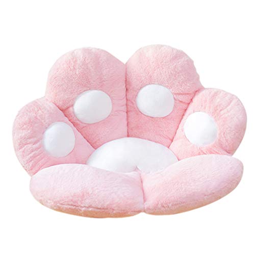 HEMOTON Katze Pfote Kissen Kissen Katze Klaue Sitz Kissen Nette Sitzkissen Plüsch Sofa Kissen Faul Sofa Sitzkissen für Büro Stuhl Boden (Rosa) von HEMOTON