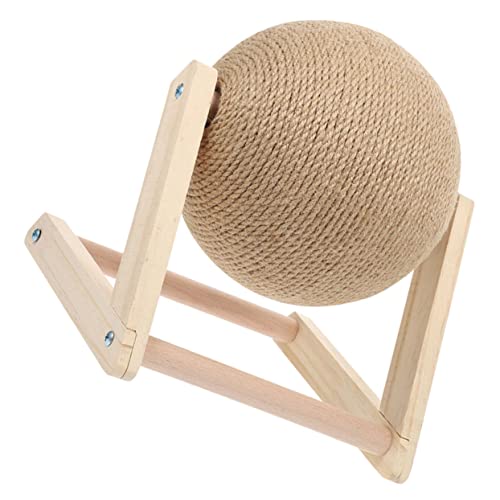HEMOTON Katzen Kratzspielzeug aus Robustem Holz mit Langlebiger Sisal Umwicklung Großer Kratzball Stabiler Katzenspielplatz und Dekoratives Kratzmöbel für Zuhause HEMOTON Katzen Kratzspielzeug aus Robustem Holz mit Langlebiger Sisal Umwicklung Großer Kratzball Stabiler Katzenspielplatz und Dekoratives Kratzmöbel für Zuhause von HEMOTON